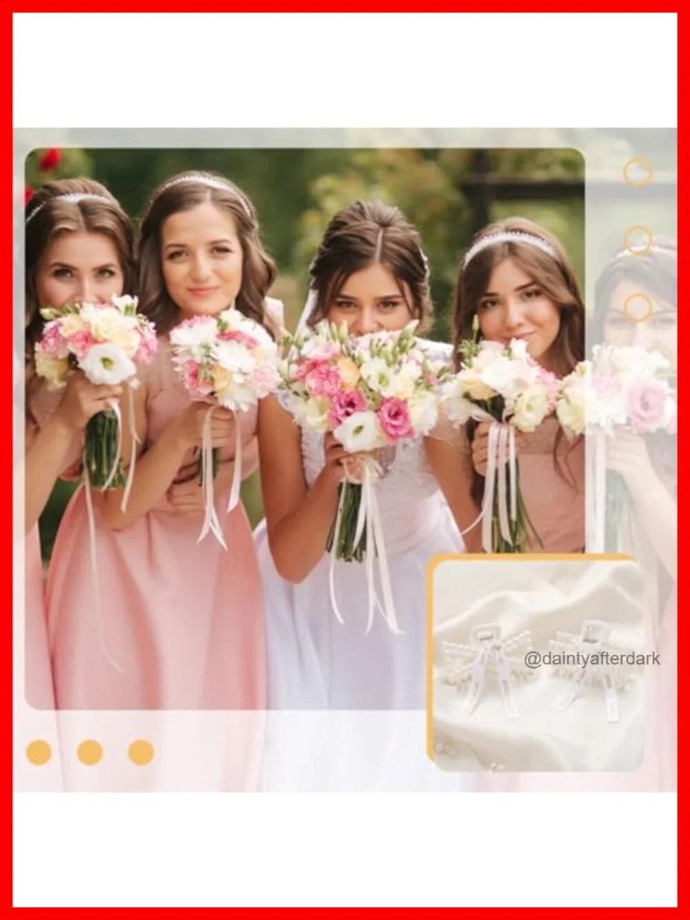 11 Pcs Bridesmaid Pearl Hair Clips with Ribbon Claw Clips 3.15 Inch